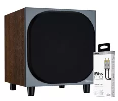 Monitor Audio Bronze W10 6G (orzech) - Techlink iWires PRO Subwoofer Cable [711053] (3.0m) Gratis! - Raty 50x0% lub specjalna oferta! - Dostawa 0 zł!