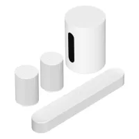 Sonos Zestaw Beam Gen 2 + 2x Era 100 + Sub Mini (Biały) - Raty 10x0% - Dostawa 0zł!