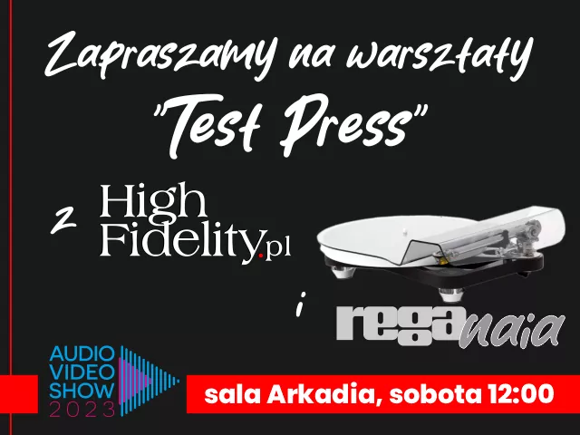 Warsztaty "Test Press" z High Fidelity podczas AVS!